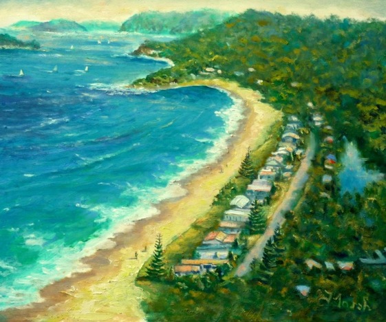 pearl beach sydney . an oil painting by Fred Marsh
