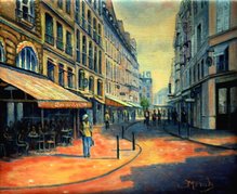 Rue Buci Paris france oil painting