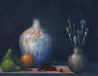 Still life Artists models and tools oil on canvas