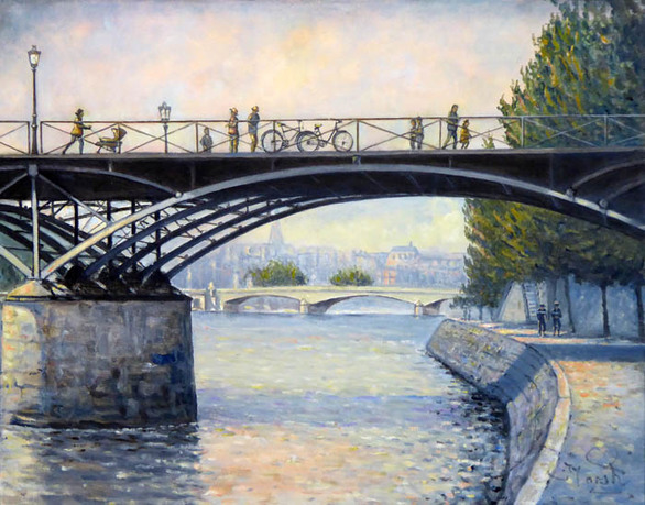 pont des arts paris france painting by fred marsh