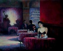 waiting games figurative painting