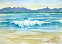 Painting of Surf, Byron Bay, Australia
